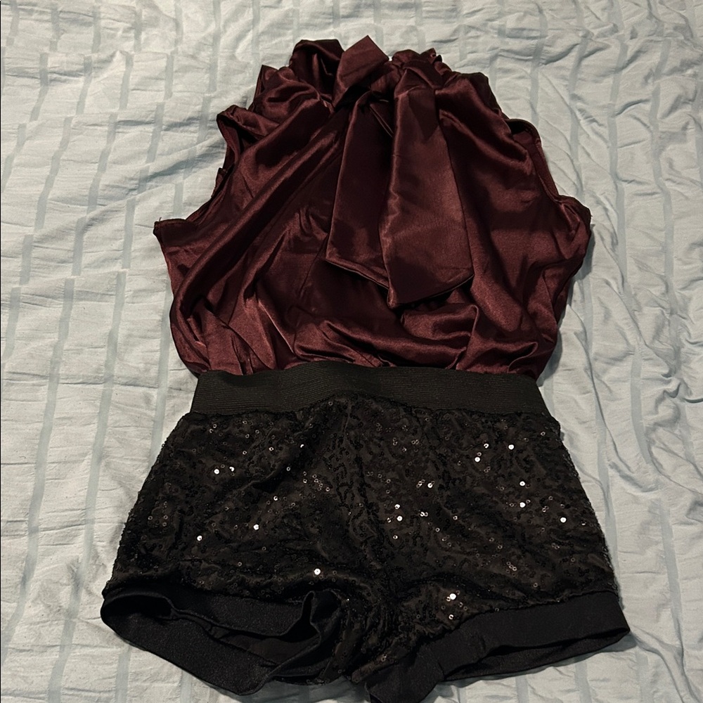 Weissman Purple and Black Dance Costume